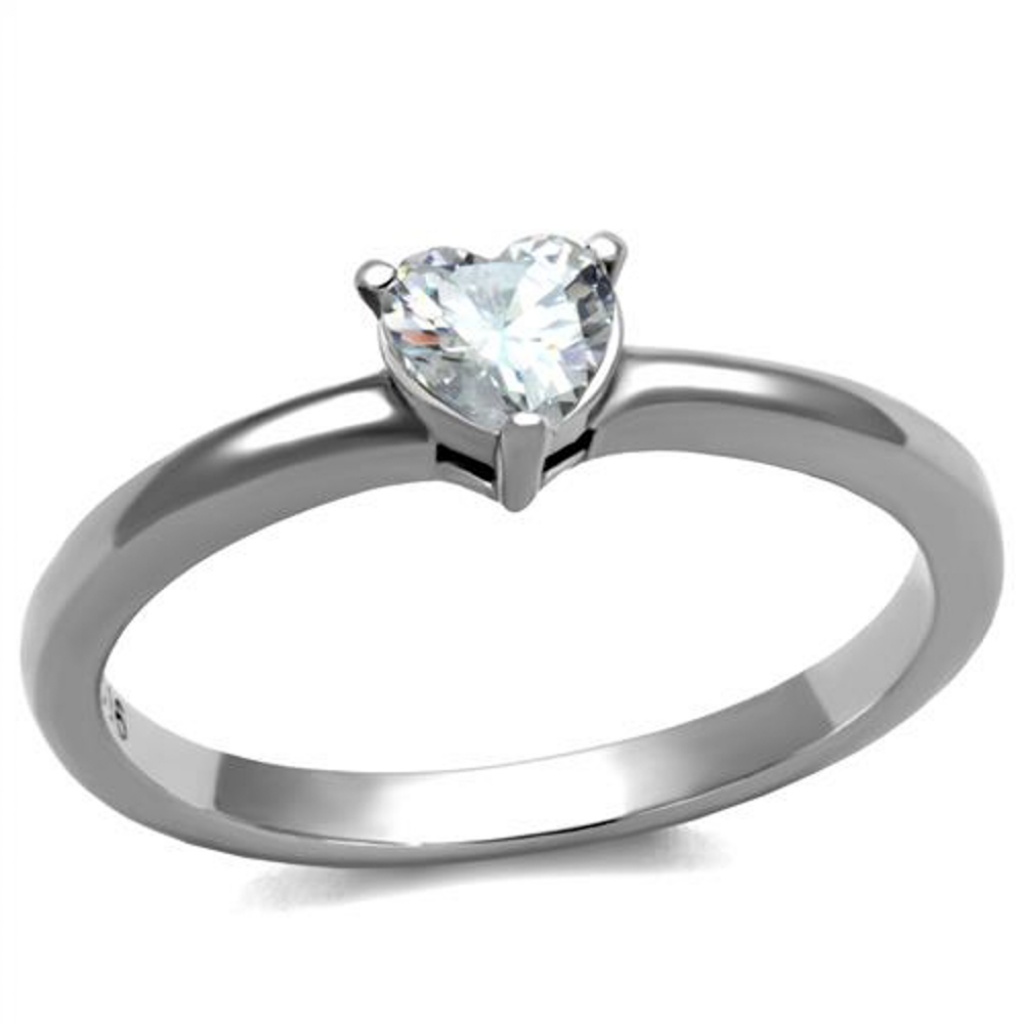44 Ct Zirconia Stainless Steel Engagement Ring